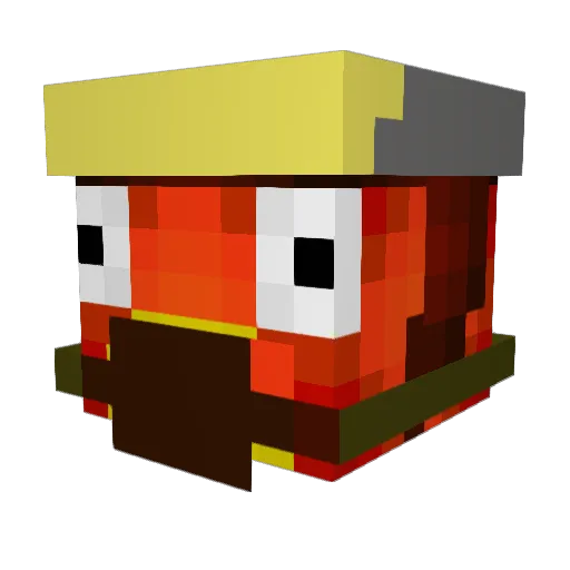 clemrock1 Minecraft avatar head, 3D render