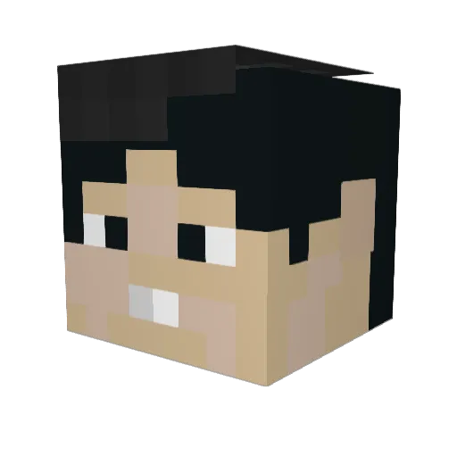 clemson89 Minecraft avatar head, 3D render