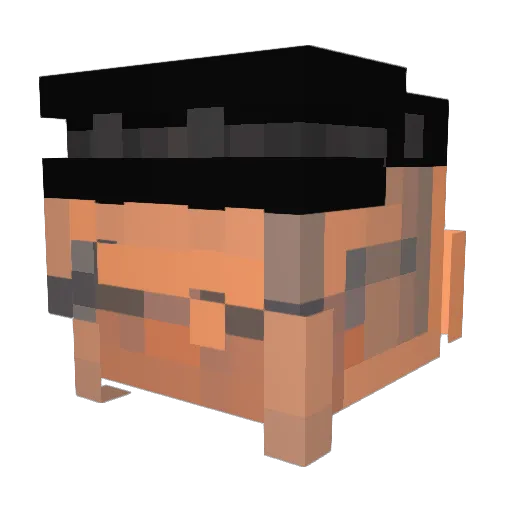 clenetine Minecraft avatar head, 3D render