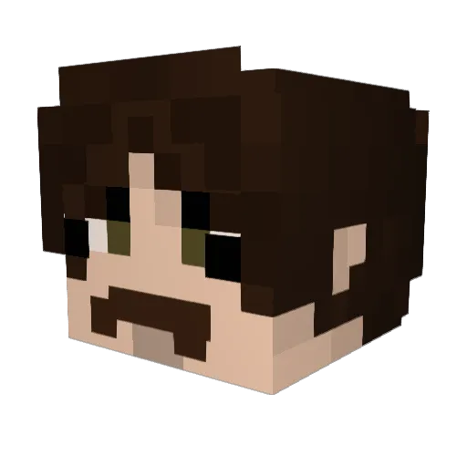 cleradins Minecraft avatar head, 3D render