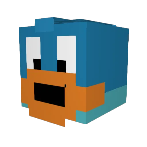 cleromax Minecraft avatar head, 3D render