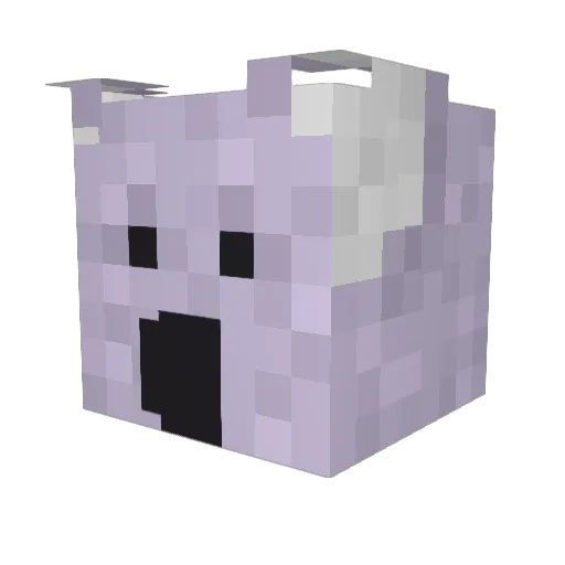 clestine Minecraft avatar head, 3D render