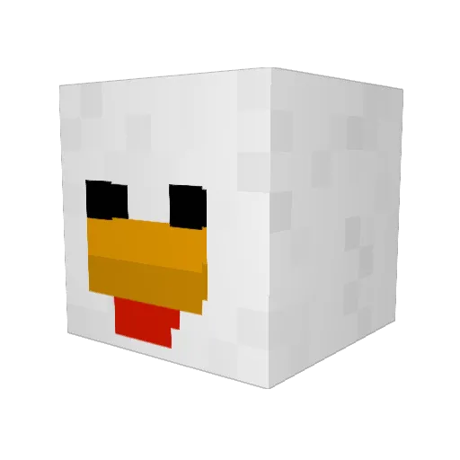 cliaer Minecraft avatar head, 3D render