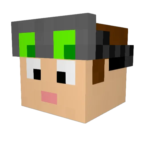 click1987 Minecraft avatar head, 3D render