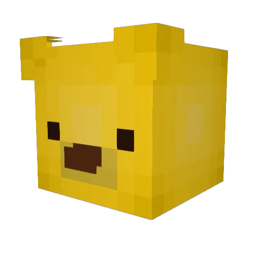 clickclackk Minecraft avatar head, 3D render