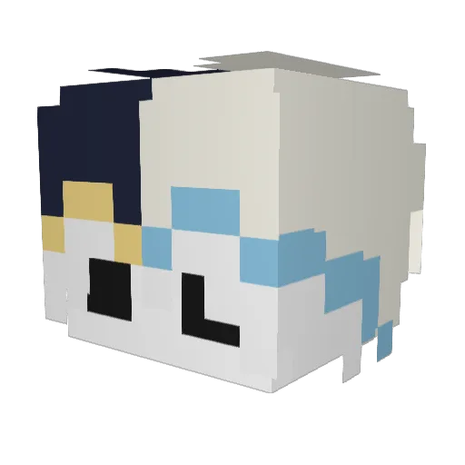 clicklink Minecraft avatar head, 3D render