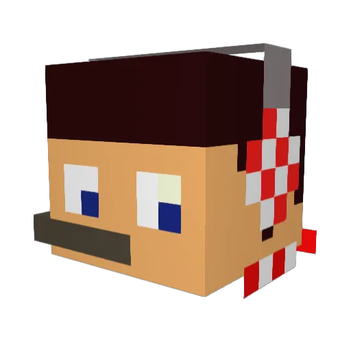clifton13 Minecraft avatar head, 3D render
