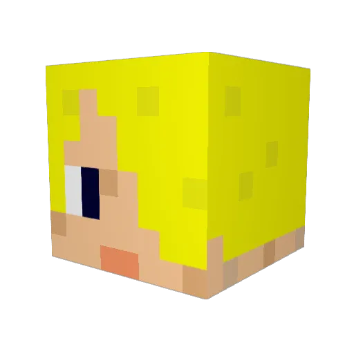 cliinkk Minecraft avatar head, 3D render