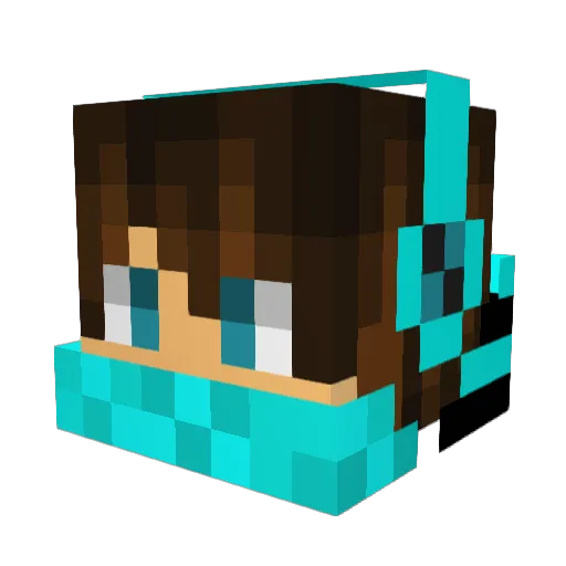 climadio Minecraft avatar head, 3D render