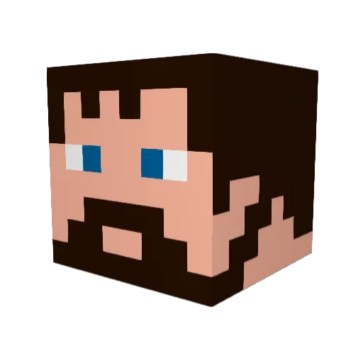 clintydar Minecraft avatar head, 3D render