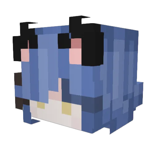 clip12 Minecraft avatar head, 3D render