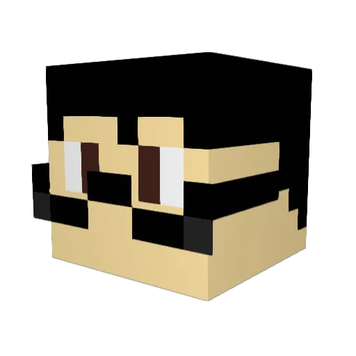 cliptsnow Minecraft avatar head, 3D render