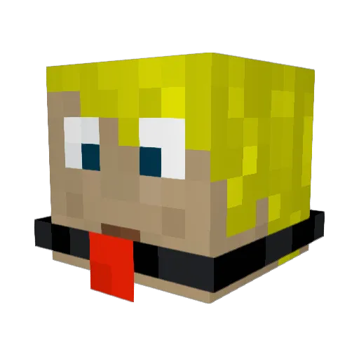 clipz_hut Minecraft avatar head, 3D render