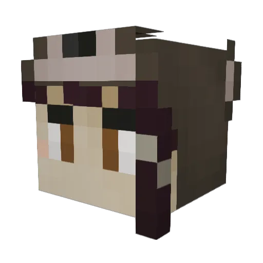 cliqid Minecraft avatar head, 3D render