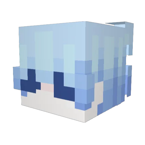 clmd Minecraft avatar head, 3D render