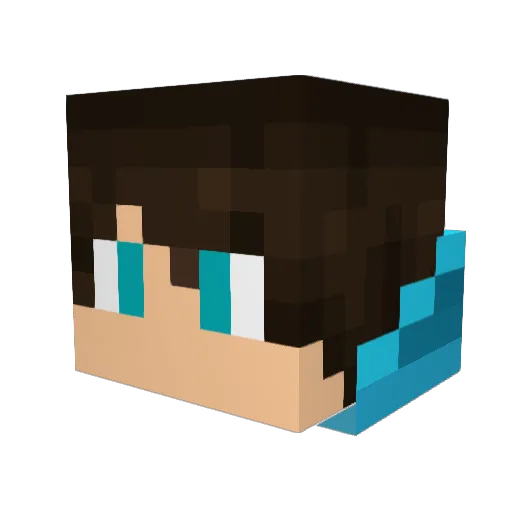 clmxs Minecraft avatar head, 3D render