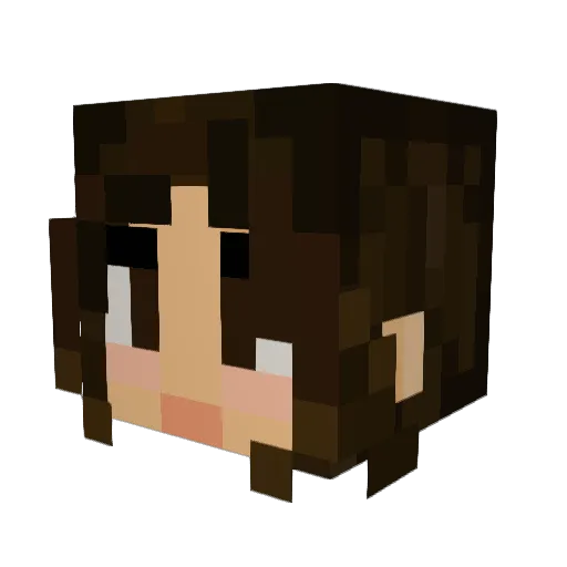 clnwgl Minecraft avatar head, 3D render