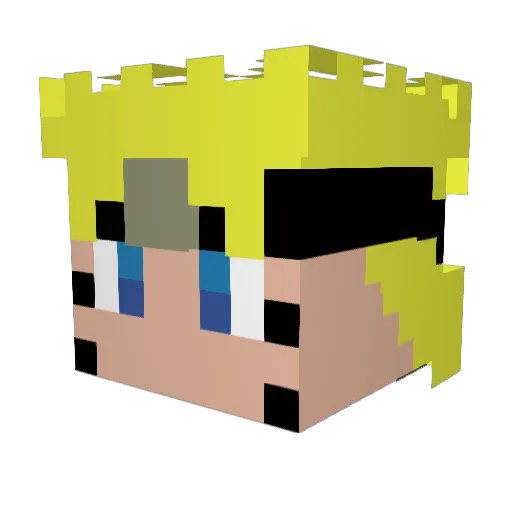 clo_2 Minecraft avatar head, 3D render