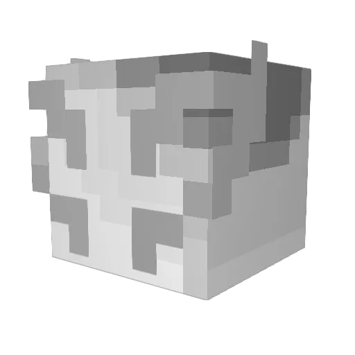 cloakedclover Minecraft avatar head, 3D render