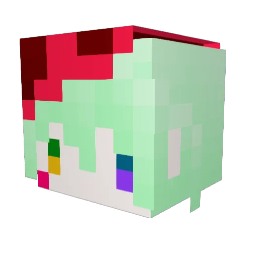 cloaker89116 Minecraft avatar head, 3D render