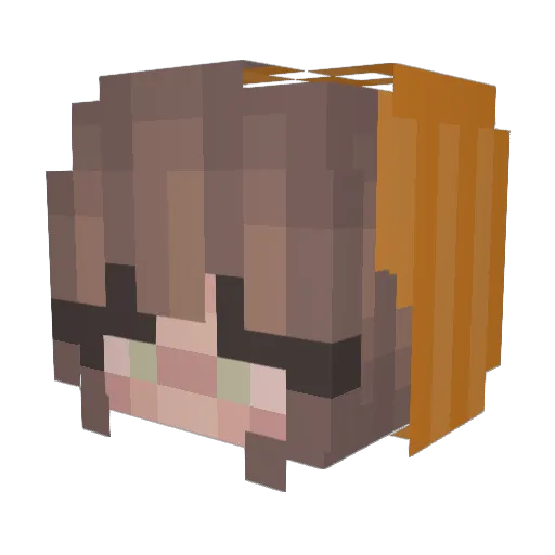 clock_teeth Minecraft avatar head, 3D render