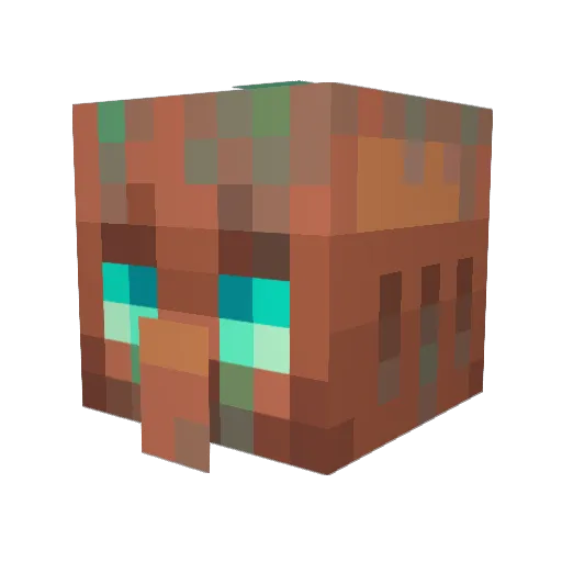 clockwerk44 Minecraft avatar head, 3D render