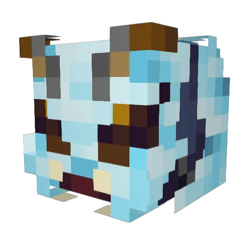clogan Minecraft avatar head, 3D render