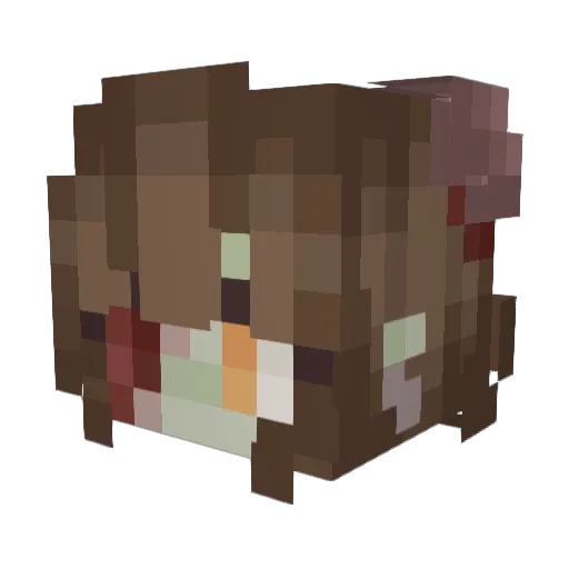 clonegarden Minecraft avatar head, 3D render