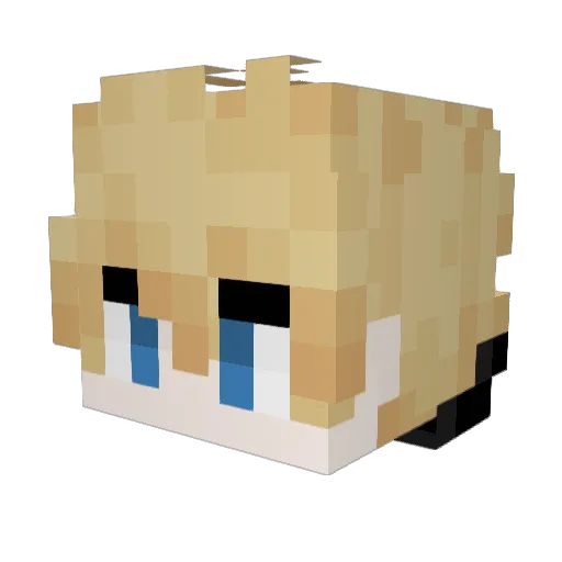 clonetrooperkid Minecraft avatar head, 3D render