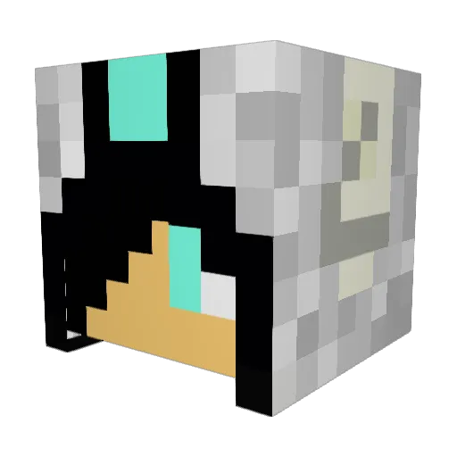 cloonk Minecraft avatar head, 3D render