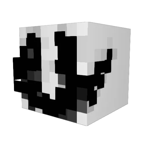 closeups Minecraft avatar head, 3D render