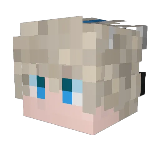 closeyoureyess Minecraft avatar head, 3D render