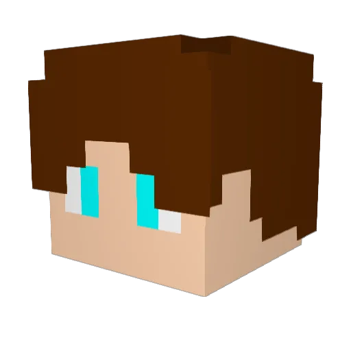 cloud0109 Minecraft avatar head, 3D render