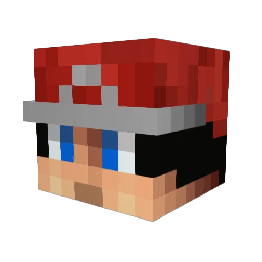 cloud34156 Minecraft avatar head, 3D render