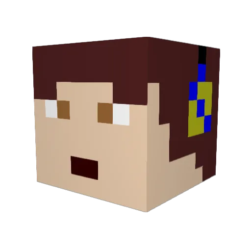 cloud9hero Minecraft avatar head, 3D render