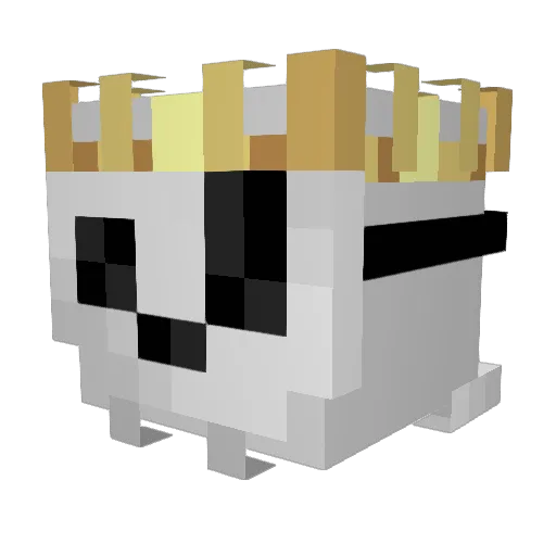 cloud_stop09 Minecraft avatar head, 3D render