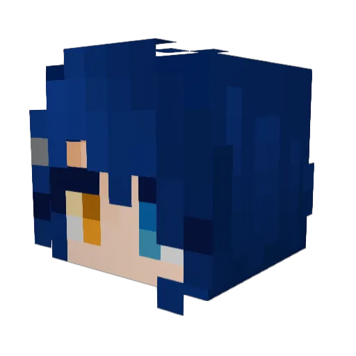 cloud_yyyd Minecraft avatar head, 3D render