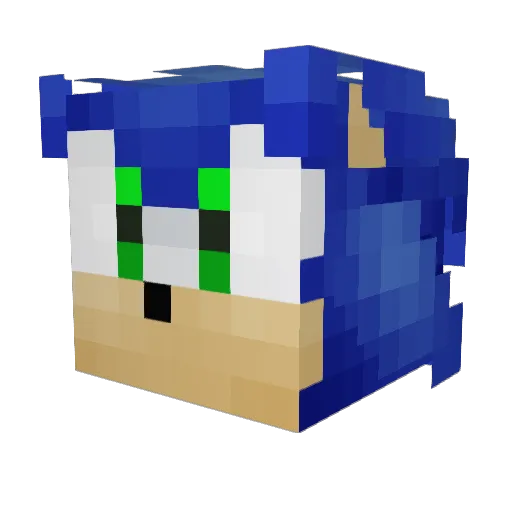 cloudboz Minecraft avatar head, 3D render