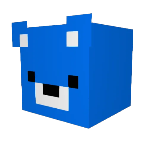 clouddzfv Minecraft avatar head, 3D render