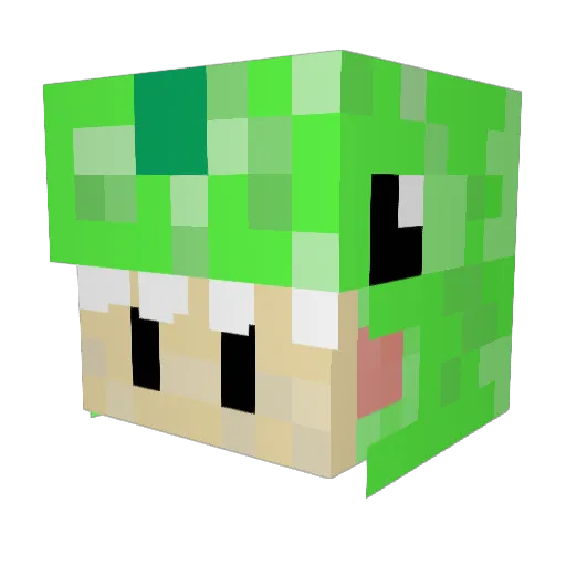 cloudeo Minecraft avatar head, 3D render
