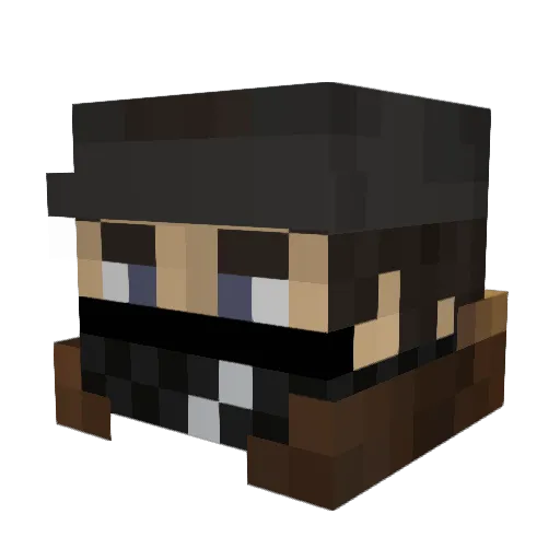 cloudiershark Minecraft avatar head, 3D render