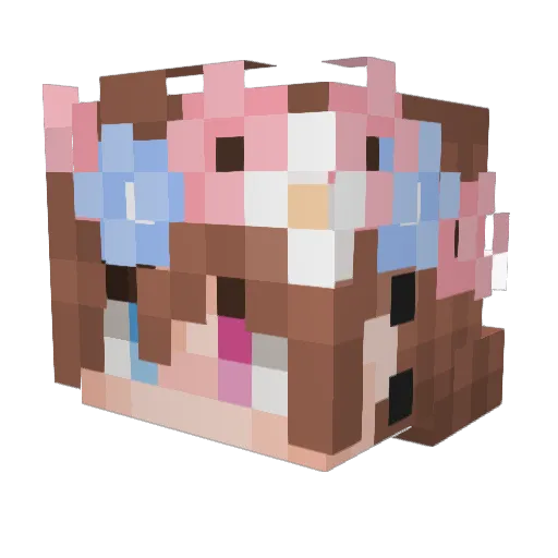 cloudkitty08 Minecraft avatar head, 3D render