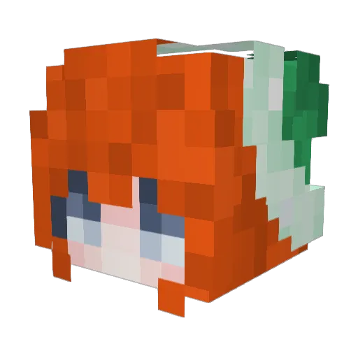 cloudless12 Minecraft avatar head, 3D render