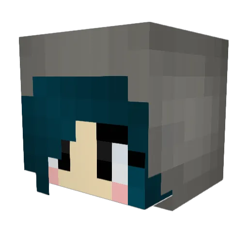 cloudleyy Minecraft avatar head, 3D render