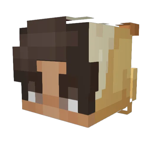 cloudliing Minecraft avatar head, 3D render