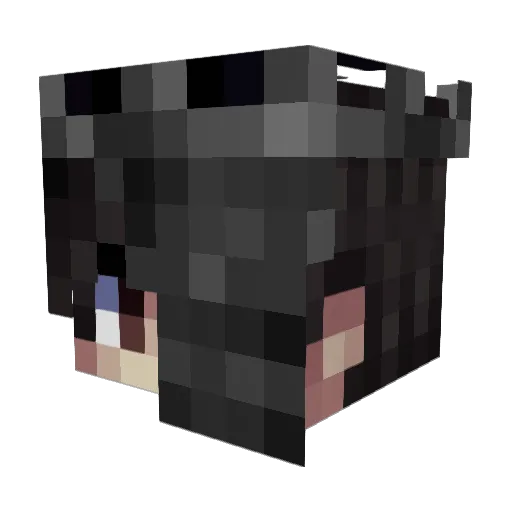 cloudrunnr Minecraft avatar head, 3D render