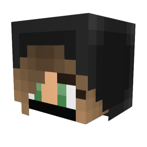 cloudsterkat Minecraft avatar head, 3D render