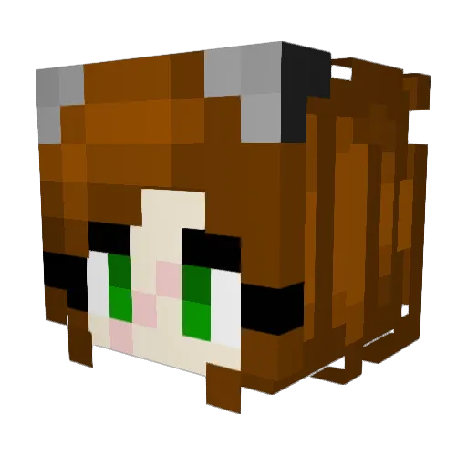 cloudtail132 Minecraft avatar head, 3D render