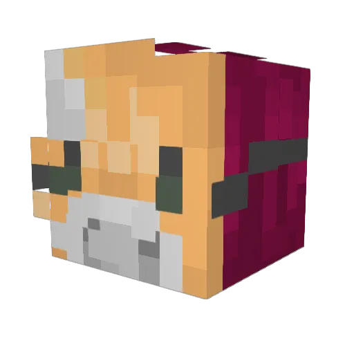cloudthecloud Minecraft avatar head, 3D render