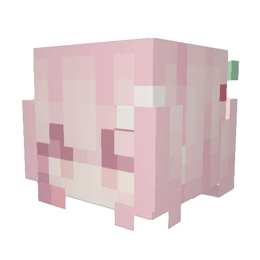 cloudworks Minecraft avatar head, 3D render